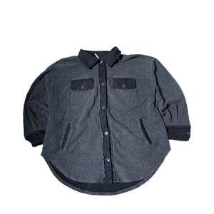 Free People We The Free Ruby Jacket Oversized Fleece Shacket in Washed Black